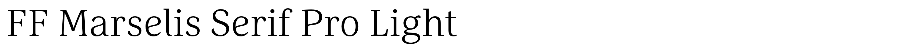 FF Marselis Serif Pro Light